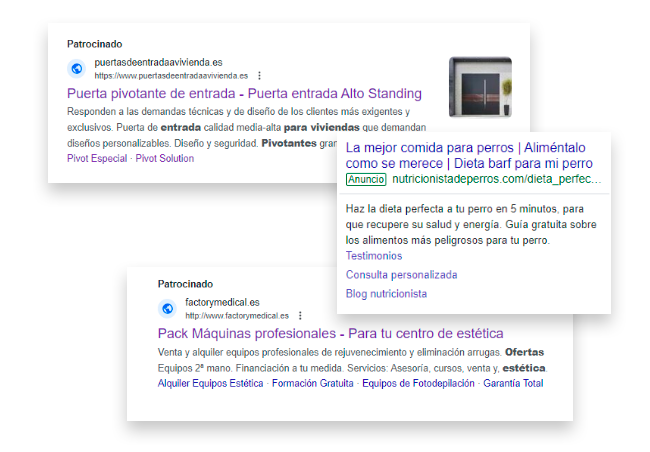 Anuncio de campañas en Google